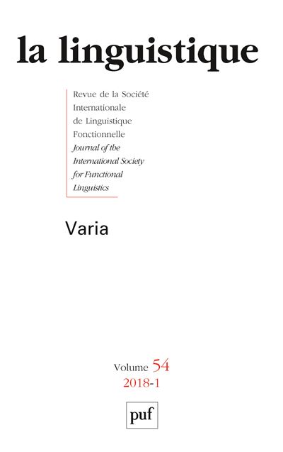 Linguistique,54-1