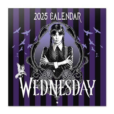 Calendrier mural Mercredi Addams 2025 - Produits Dérivés Vidéo - Objet