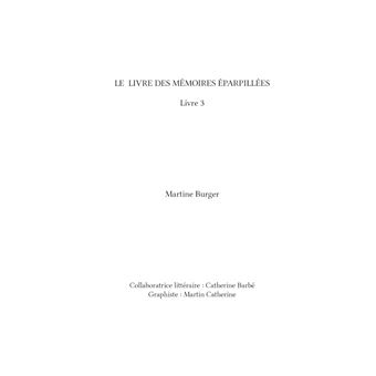 Le livre des mémoires éparpillées