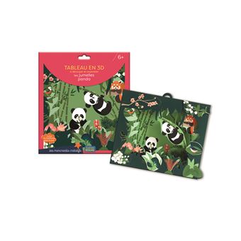 Beauval Pochette Tableau en 3D: Les jumelles panda