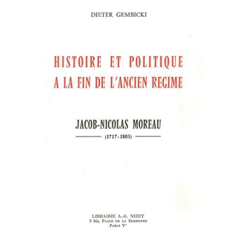 Histoire et politique à la fin de l'Ancien Régime