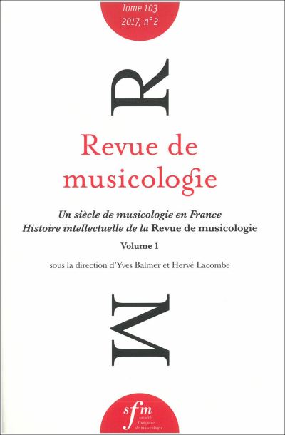 Revue de musicologie,103-2