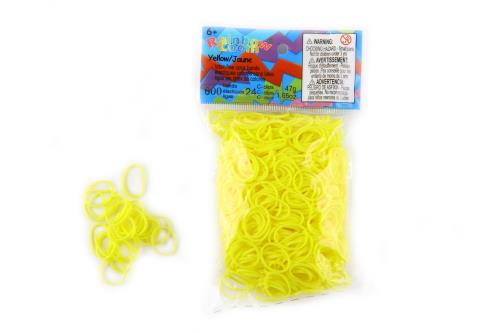Recharges 600 élastiques Rainbow Loom Jaune