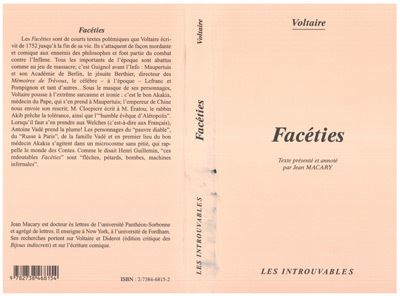Facéties -  Voltaire - (donnée non spécifiée)