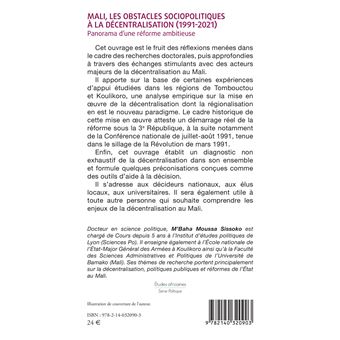 Mali, les obstacles sociopolitiques à la décentralisation (1991-2021)