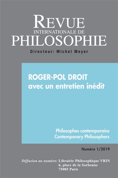 Roger-Pol Droit avec un entretien