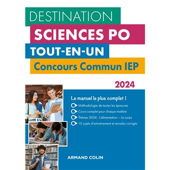 Destination Sciences Po - Concours commun IEP 2024