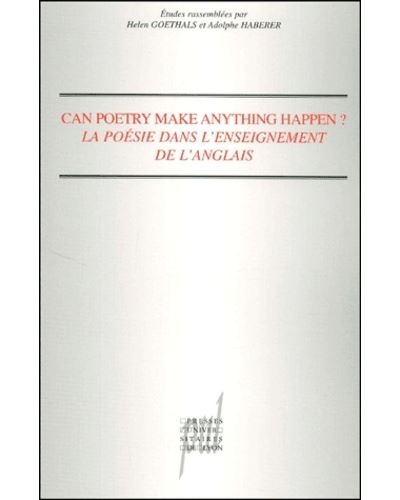 La poesie dans l enseignement de l anglais