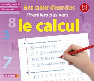 Mon cahier d'exercices premiers pas vers le calcul, Workbook