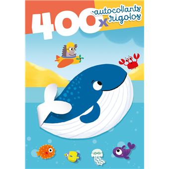 Couverture rose baleine - 400 autocollants rigolos