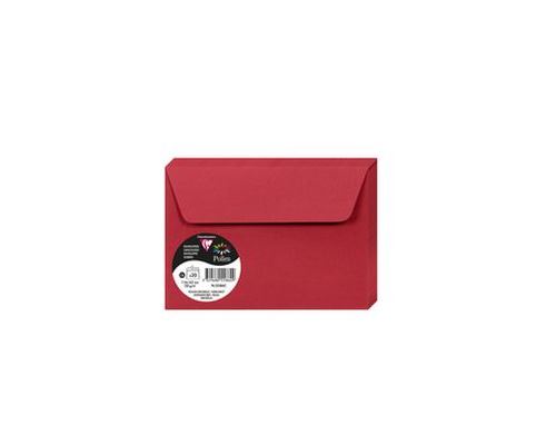 Pack de 20 enveloppes Pollen C6 114 x 162 mm Rouge groseille