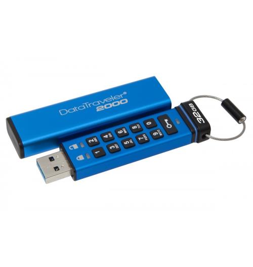 Kingston DataTraveler® 2000 Clé USB 32 GB bleu DT2000/32GB USB 3.2 (2è gén.) (USB 3.1)