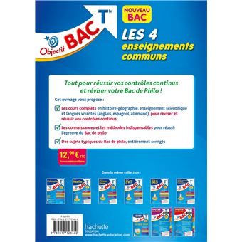 Objectif Bac - Les 4 Enseignements communs Terminale