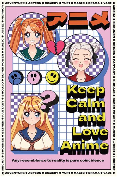 Poster Keep Calm And Love Anime
