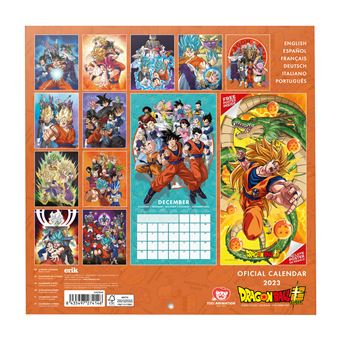 Calendrier mural 2023 Dragon Ball