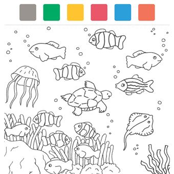 Pochette T'choupi - peinture à l'eau - 8 tableaux à peindre - les animaux