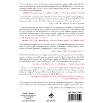 L'éducation d'un investisseur dans la valeur