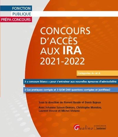 Concours d'accès aux IRA 2021-2022