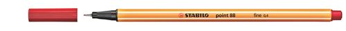 STABILO Lot de 5 Stylo-Feutres POINT 88 Pointe Fine 0,4 mm Rouge