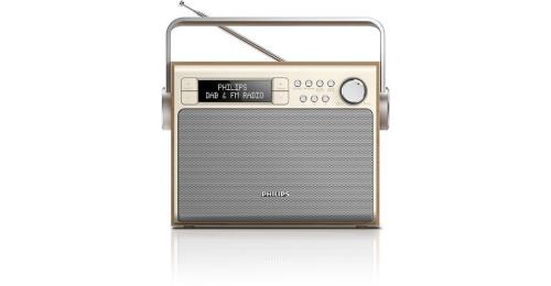 Radio Portable Philips AE5020B/12 Radio Portable Noir/Argent Dab+, Tuner numérique FM mémoire de Programme, écran LCD 