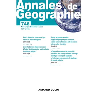 Annales de géographie - N° 748 6/2022