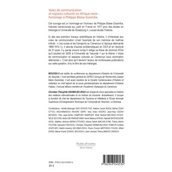 Voies de communication et espaces culturels en Afrique noire :