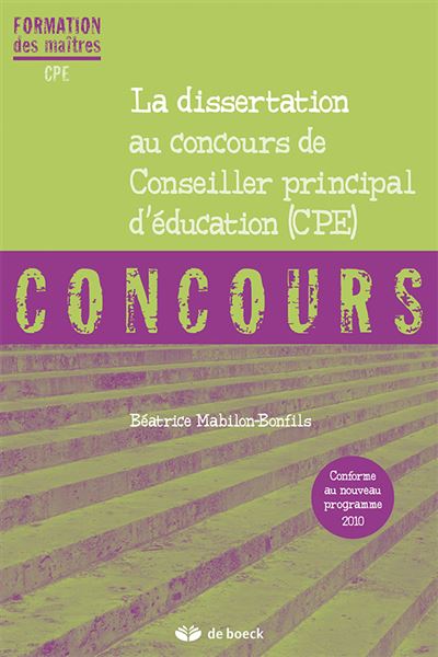 La dissertation au concours de conseiller principal d'éducation