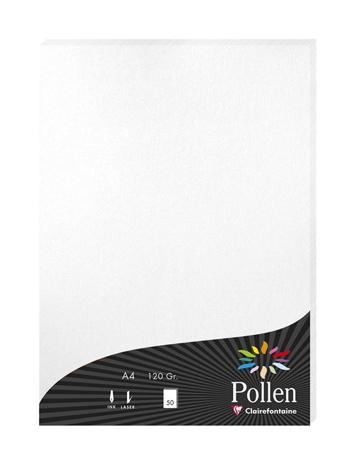 Etui de 50 feuilles A4 Pollen Blanc iris&eacute;