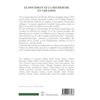 Le doctorat et la recherche en création