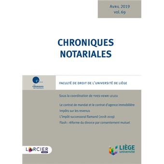 Chroniques notariales - Volume 69
