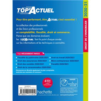 Top'Actuel Droit De L'Immobilier 2020-2021