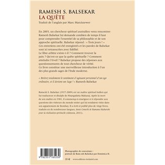 La quête - Introduction à la pensée d'un des plus grands sages de l'Inde