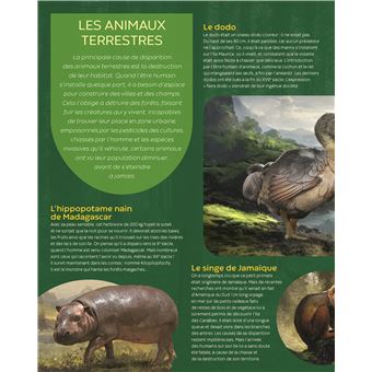 Les animaux disparus