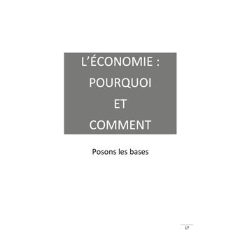 L'Economie? Rien de plus simple!