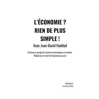 L'Economie? Rien de plus simple!