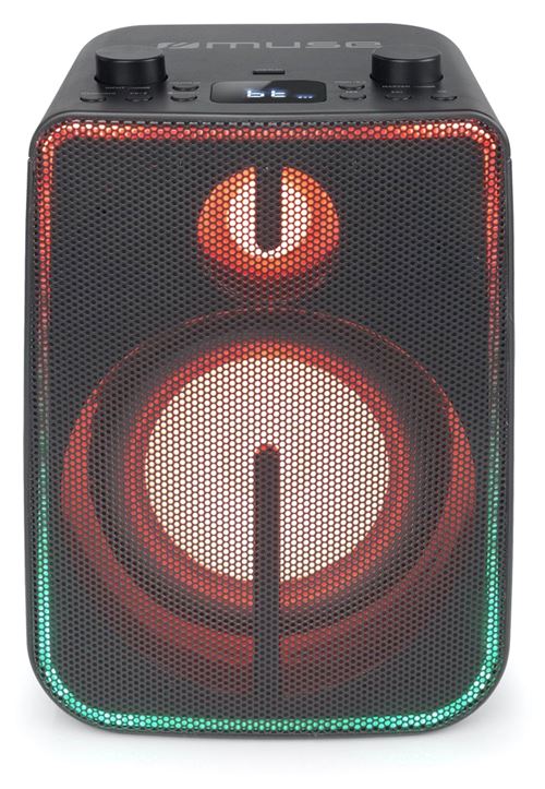 Enceinte Portable Party Box 60W avec Éclairage Led Muse Noir