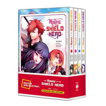 The Rising of the Shield Hero - pack spécial vol. 01 à 04 + carnet de notes offert
