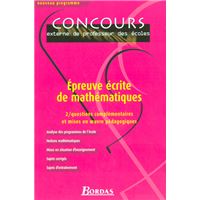 Epreuve ecrite maths crpe 06