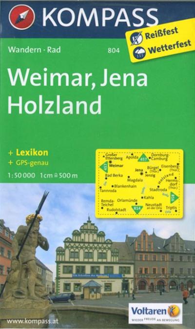 Weimar, Jena, Holzland - Kompass Karten