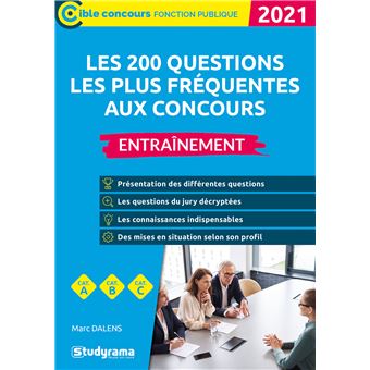 Les 200 questions les plus fréquentes aux concours