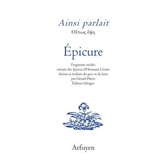 Ainsi parlait épicure
