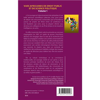 Vues africaines de droit public et de science politique