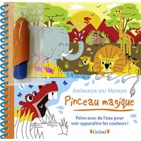 Pinceau magique - Animaux du Monde - Peins avec de l'eau pour voir apparaître les couleurs !