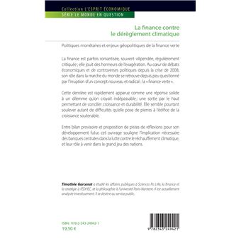 La finance contre le dérèglement climatique