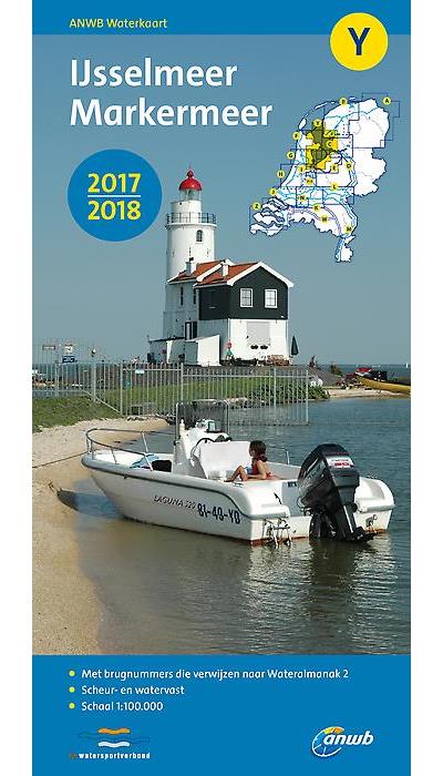 ANWB Waterkaart Y Ijsselmeer Markermeer 2017-2018