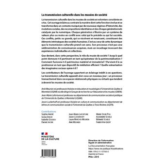 La transmission culturelle dans les musées de société