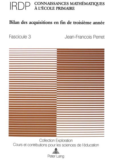 Bilan des acquisitions en fin de troisième année