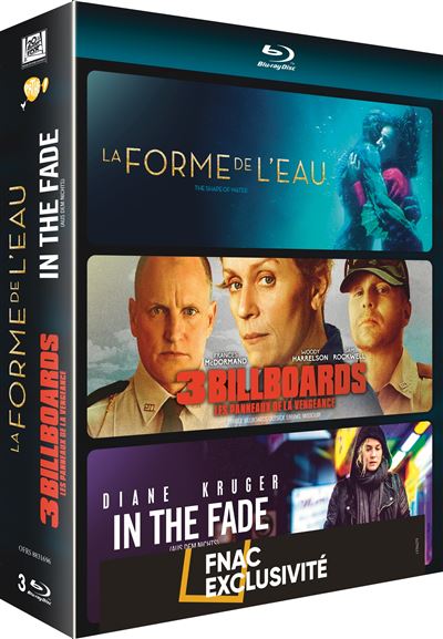 Coffret 3 Billboards Les panneaux de la vengeance La Forme de l’eau In The Fade Edition Fnac Blu-Ray