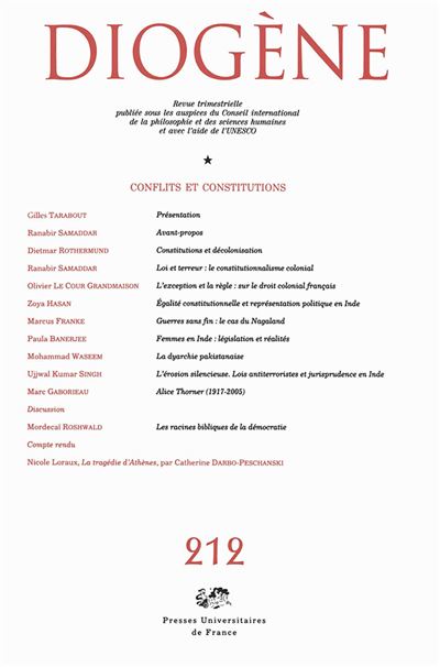 Diogène 2005, n° 212