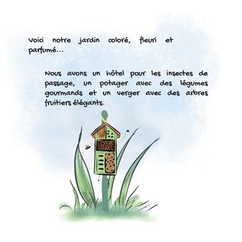 Le papillon bleu et les chenilles